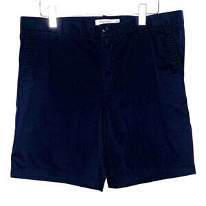 Nordstrom 38W NEW Mens Slim Fit Shorts Navy Cotton Blend Casual